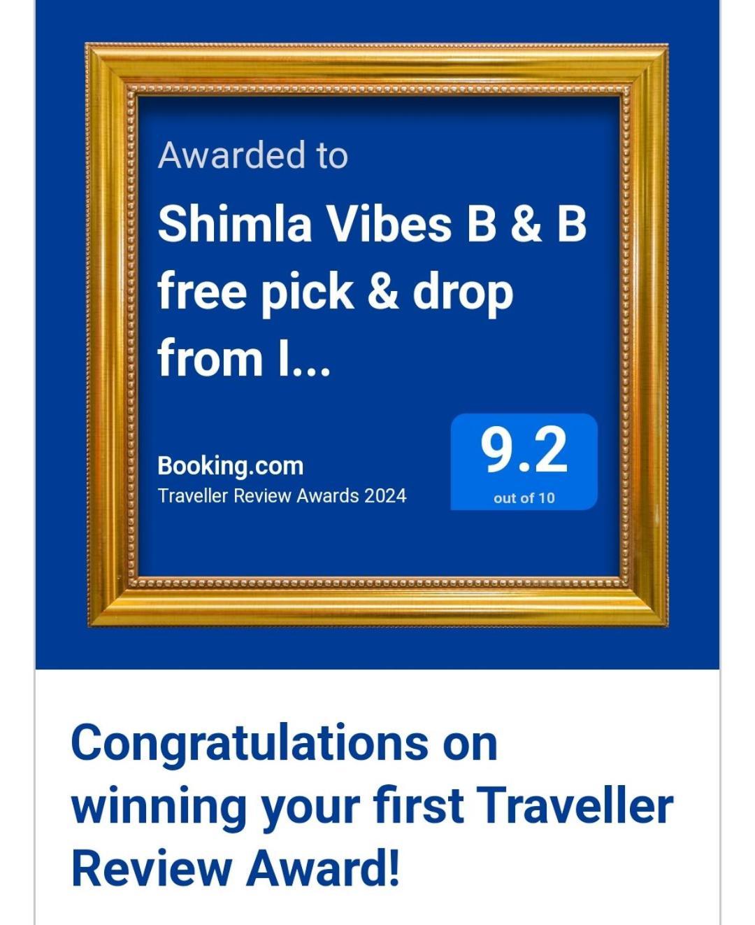 Shimla Vibes B & B Free Pick & Drop From Isbt Shimla Exterior photo